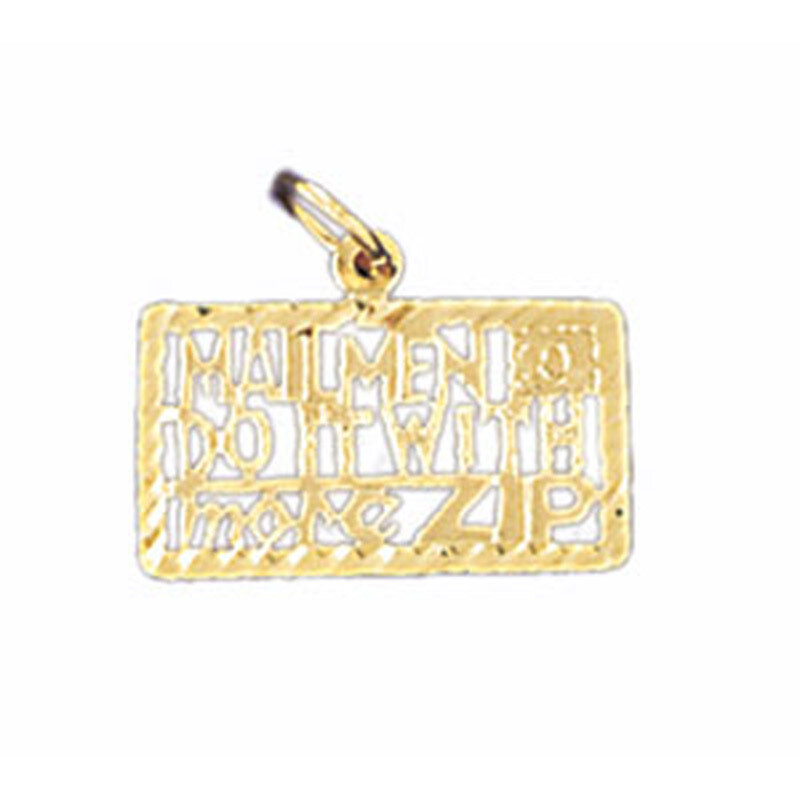 Dazzlers Jewelry Mailmen Do It With More Zip Pendant Necklace Charm Bracelet in Yellow, White or Ro…
