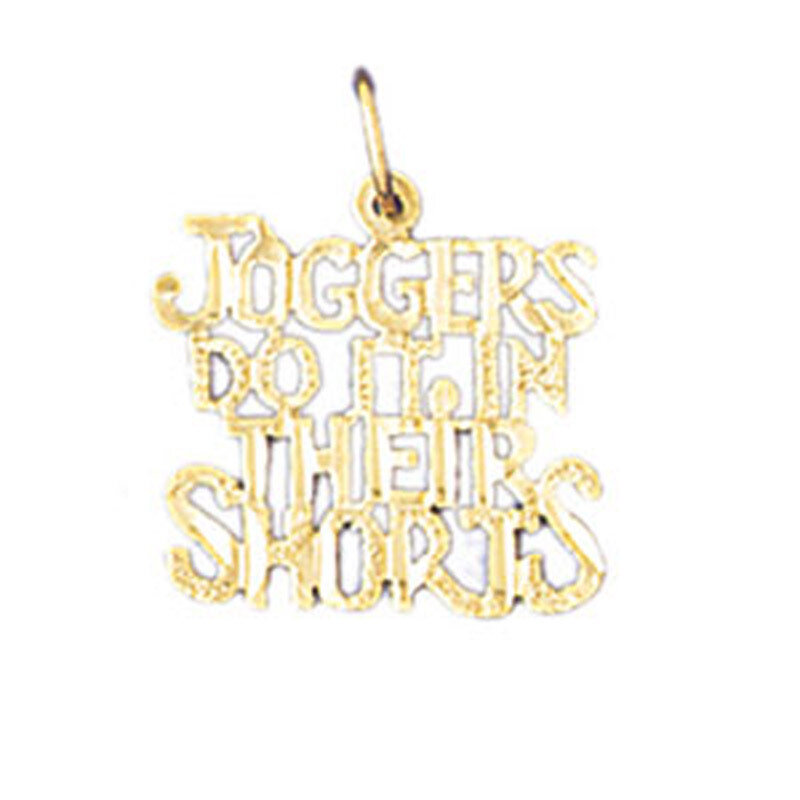 Dazzlers Jewelry Joggers Do It In Their Shorts Pendant Necklace Charm Bracelet in Yellow, White or …