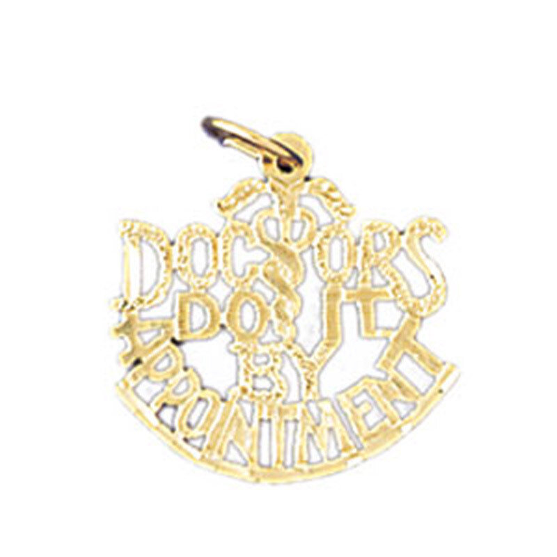 Doctors Do It By Appointment Pendant Necklace Charm Bracelet in Yellow, White or Rose Gold 10631