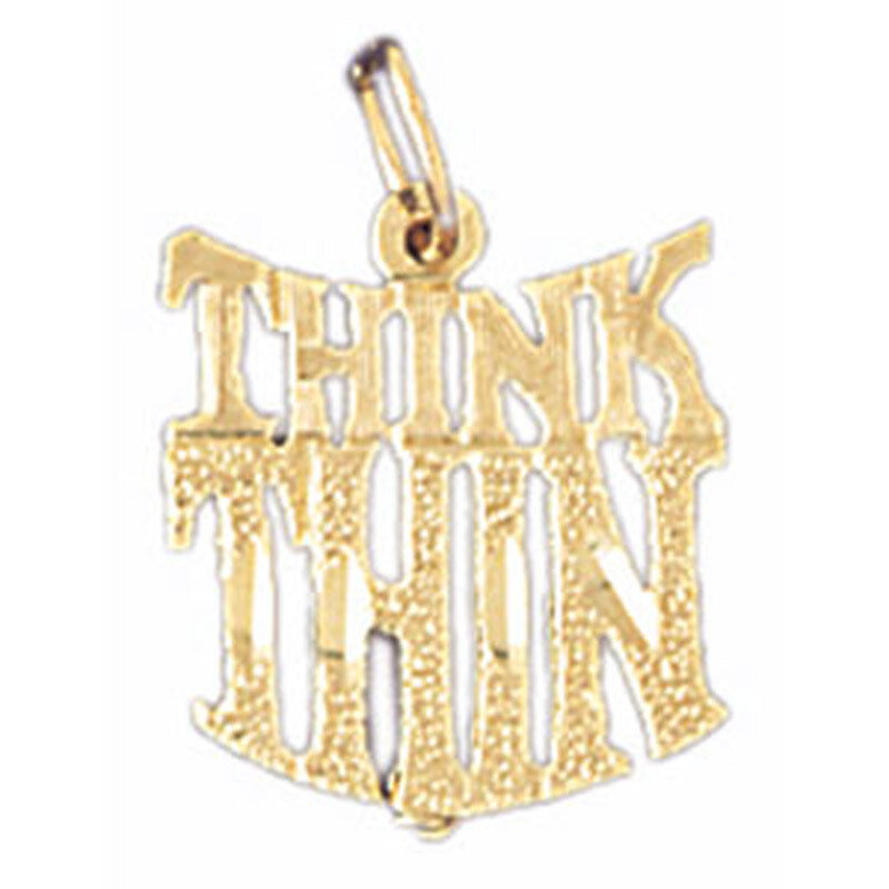 Dazzlers Jewelry Think Thin Pendant Necklace Charm Bracelet in Yellow, White or Rose Gold 10663, MP…
