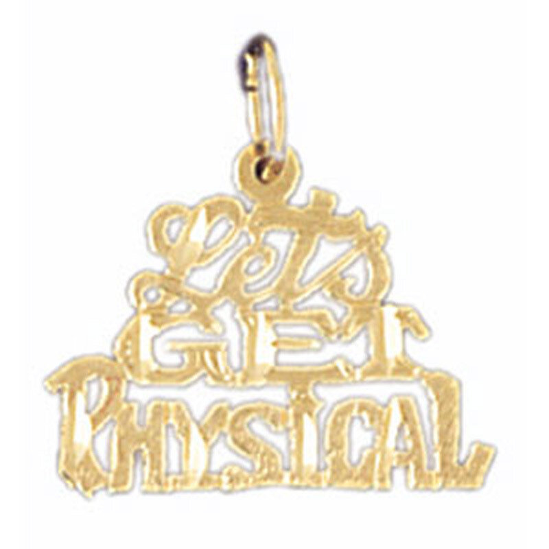 Let'S Get Physical Pendant Necklace Charm Bracelet in Yellow, White or Rose Gold 10666