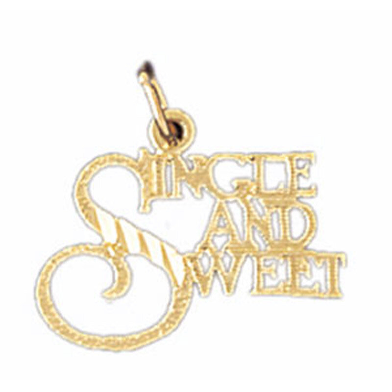 Dazzlers Jewelry Single And Sweet Pendant Necklace Charm Bracelet in Yellow, White or Rose Gold 106…