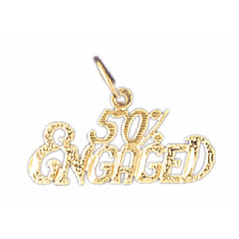 Dazzlers Jewelry 50% Engaged Pendant Necklace Charm Bracelet in Yellow, White or Rose Gold 10676, M…