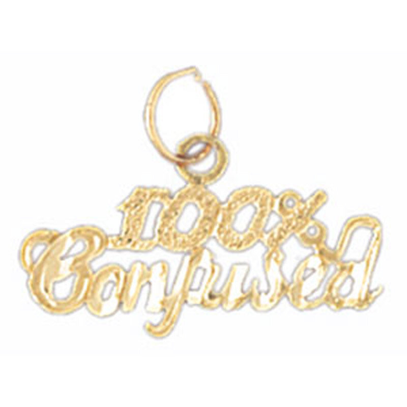 Dazzlers Jewelry 100% Confused Pendant Necklace Charm Bracelet in Yellow, White or Rose Gold 10678,…