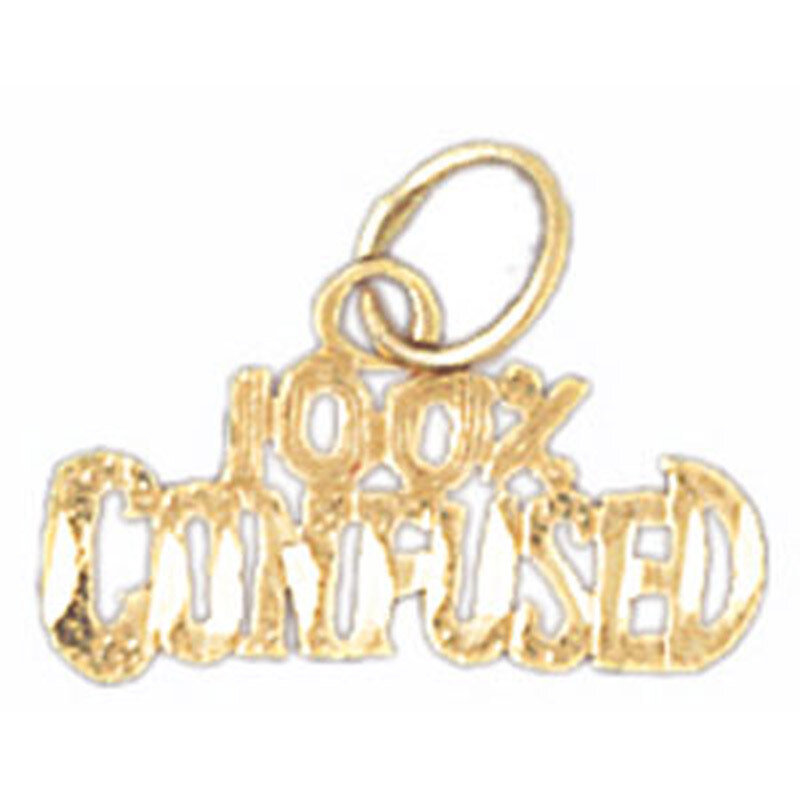 Dazzlers Jewelry 100% Confused Pendant Necklace Charm Bracelet in Yellow, White or Rose Gold 10679,…
