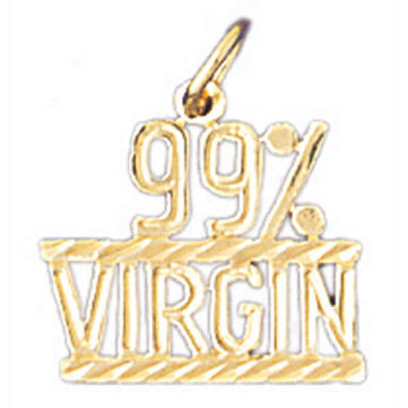 99% Virgin Pendant Necklace Charm Bracelet in Yellow, White or Rose Gold 10680