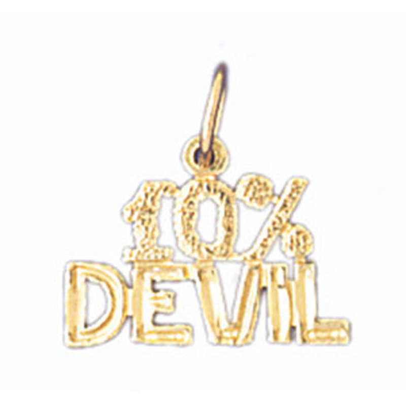 Dazzlers Jewelry 10% Devil Pendant Necklace Charm Bracelet in Yellow, White or Rose Gold 10681, MPN…