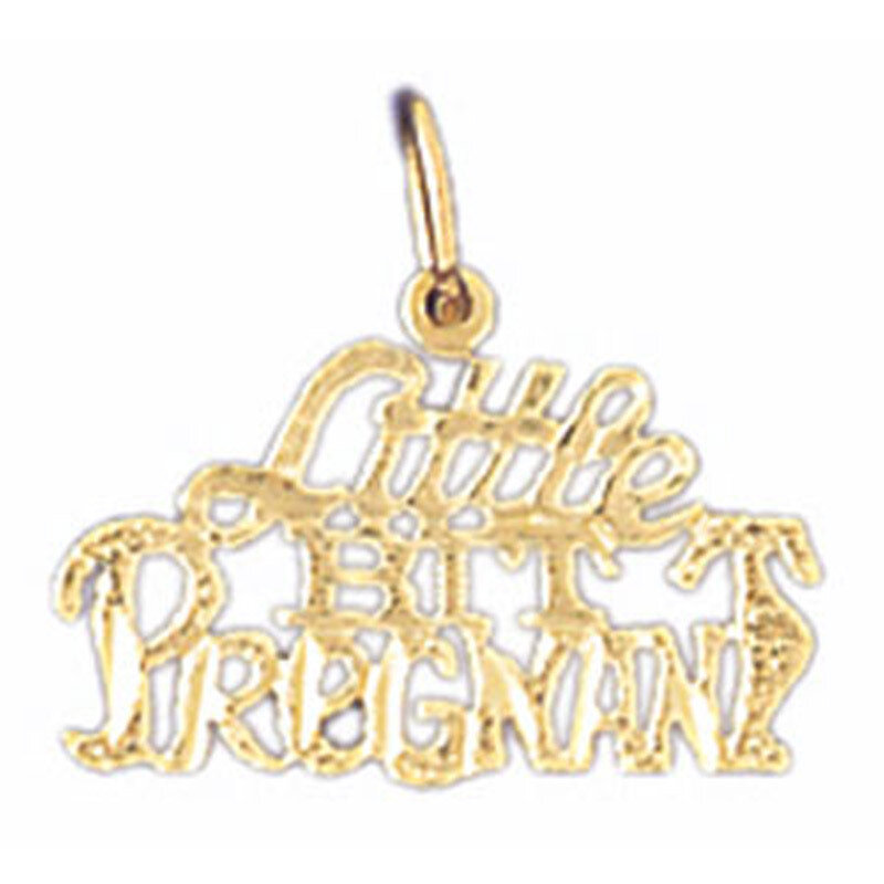 Dazzlers Jewelry Little Bit Pregnant Pendant Necklace Charm Bracelet in Yellow, White or Rose Gold …