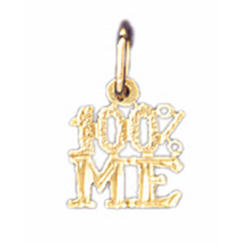 100% Me Pendant Necklace Charm Bracelet in Yellow, White or Rose Gold 10687