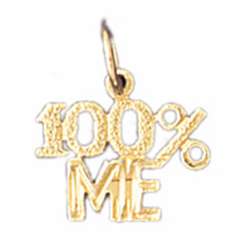 100% Me Pendant Necklace Charm Bracelet in Yellow, White or Rose Gold 10688