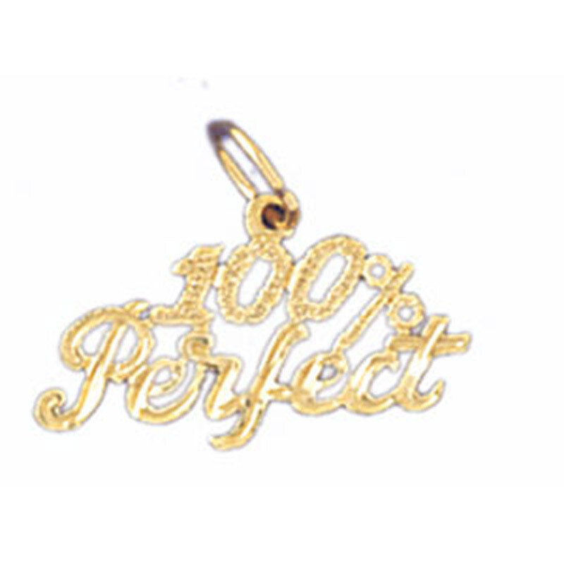 100% Perfect Pendant Necklace Charm Bracelet in Yellow, White or Rose Gold 10700