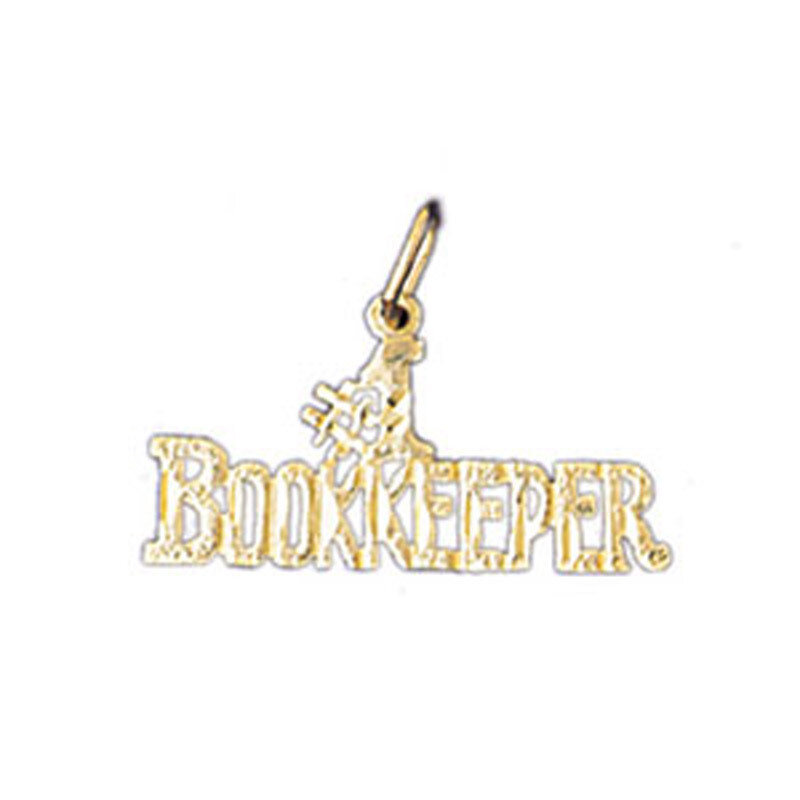 Dazzlers Jewelry Bookkeeper Pendant Necklace Charm Bracelet in Yellow, White or Rose Gold 10713, MP…