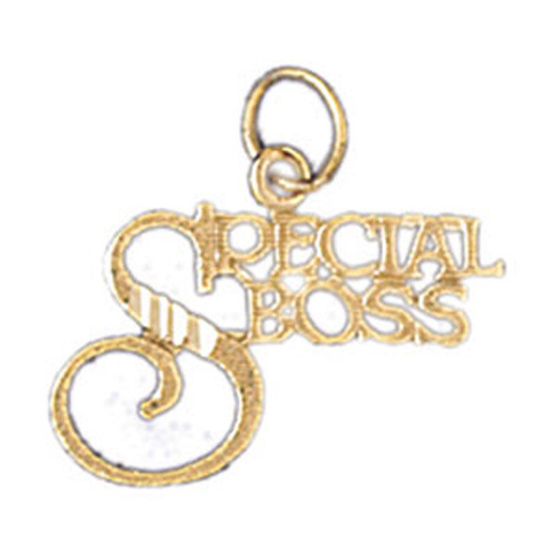 Special Boss Pendant Necklace Charm Bracelet in Yellow, White or Rose Gold 10732