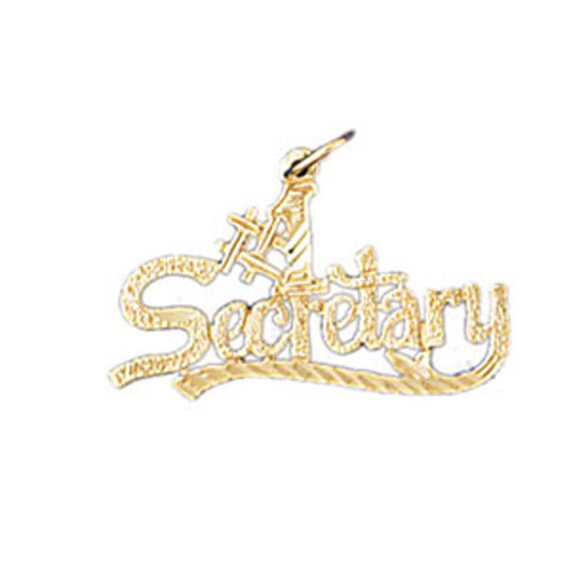 Dazzlers Jewelry #1 Secretary Pendant Necklace Charm Bracelet in Yellow, White or Rose Gold 10733, …