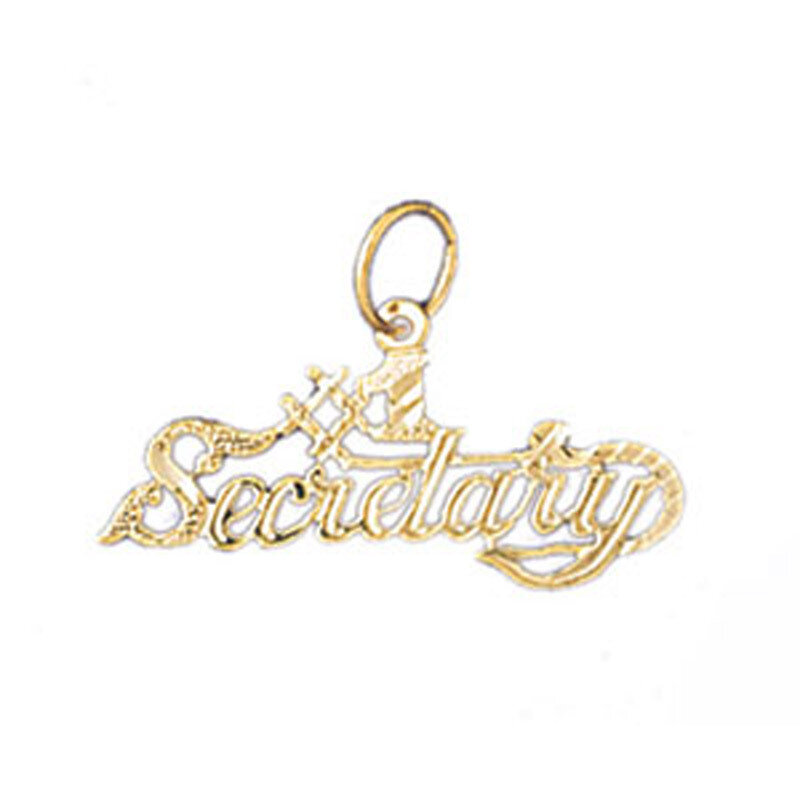 Dazzlers Jewelry #1 Secretary Pendant Necklace Charm Bracelet in Yellow, White or Rose Gold 10736, …