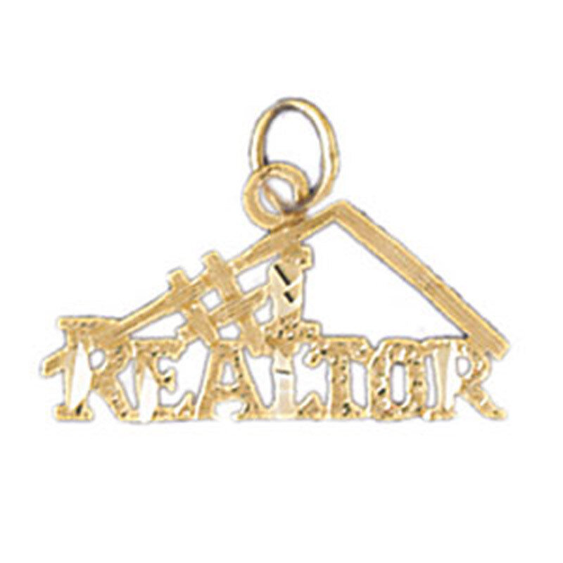 #1 Realtor Pendant Necklace Charm Bracelet in Yellow, White or Rose Gold 10738