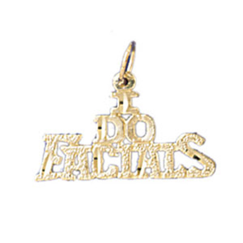 I Do Facials Pendant Necklace Charm Bracelet in Yellow, White or Rose Gold 10745