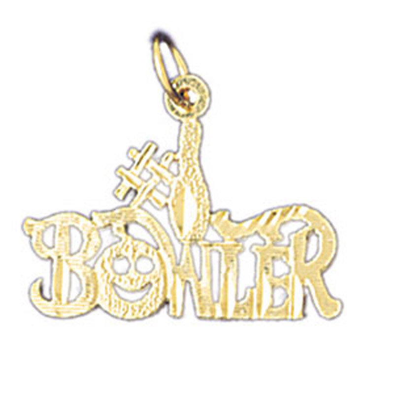 Dazzlers Jewelry #1 Bowler Pendant Necklace Charm Bracelet in Yellow, White or Rose Gold 10796, MPN…
