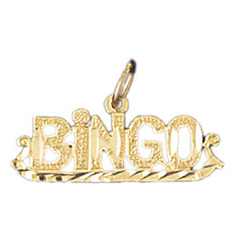 Bingo Pendant Necklace Charm Bracelet in Yellow, White or Rose Gold 10800