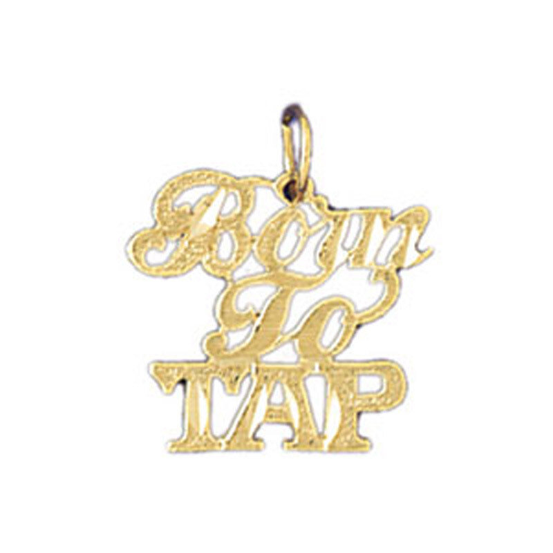 Dazzlers Jewelry Born To Tap Pendant Necklace Charm Bracelet in Yellow, White or Rose Gold 10819, M…