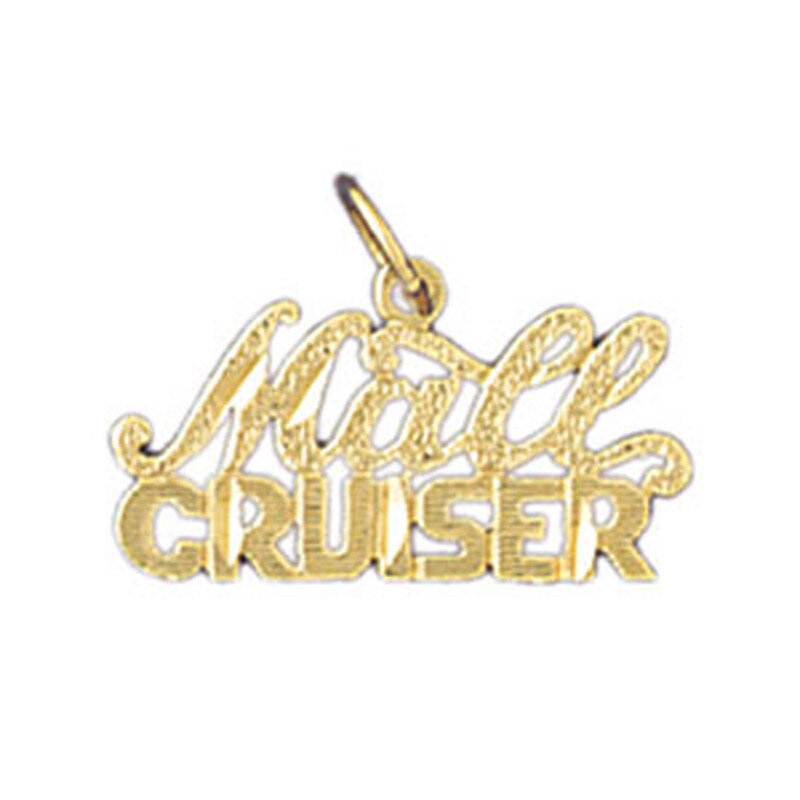 Mall Cruiser Pendant Necklace Charm Bracelet in Yellow, White or Rose Gold 10823