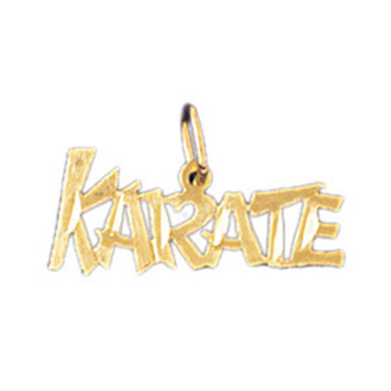 Karate Pendant Necklace Charm Bracelet in Yellow, White or Rose Gold 10853
