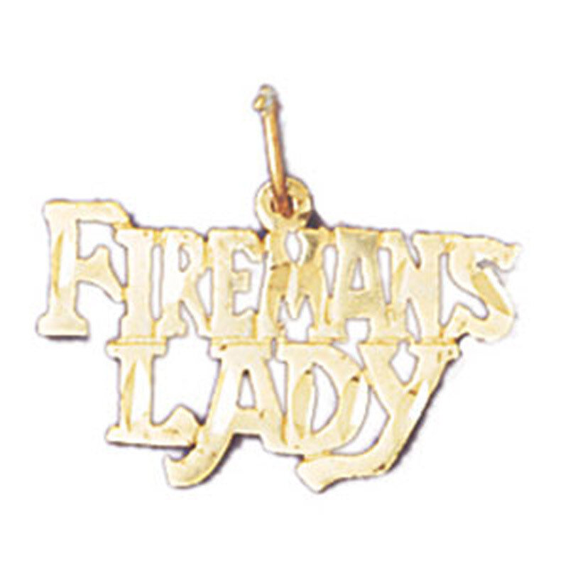 Dazzlers Jewelry Firemans Lady Pendant Necklace Charm Bracelet in Yellow, White or Rose Gold 10877,…