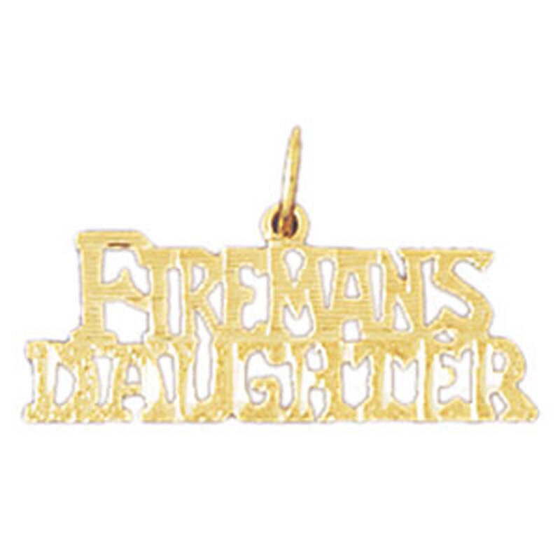 Dazzlers Jewelry Firemans Daughter Pendant Necklace Charm Bracelet in Yellow, White or Rose Gold 10…