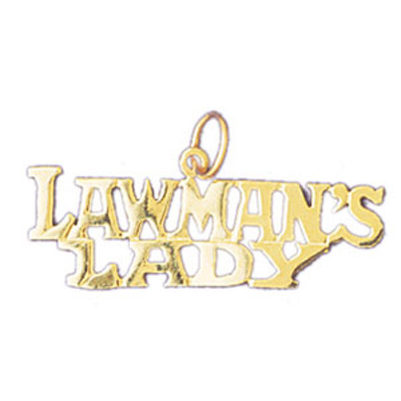 Lawman'S Lady Pendant Necklace Charm Bracelet in Yellow, White or Rose Gold 10889