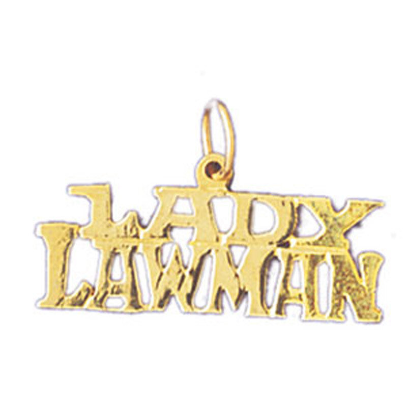 Lady Lawman Pendant Necklace Charm Bracelet in Yellow, White or Rose Gold 10890
