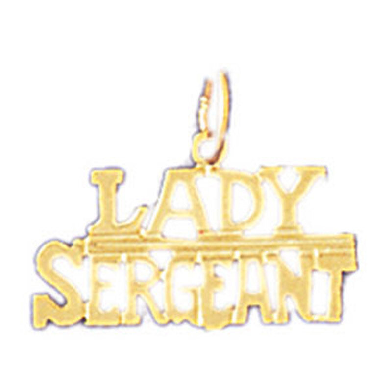 Lady Sergeant Pendant Necklace Charm Bracelet in Yellow, White or Rose Gold 10945