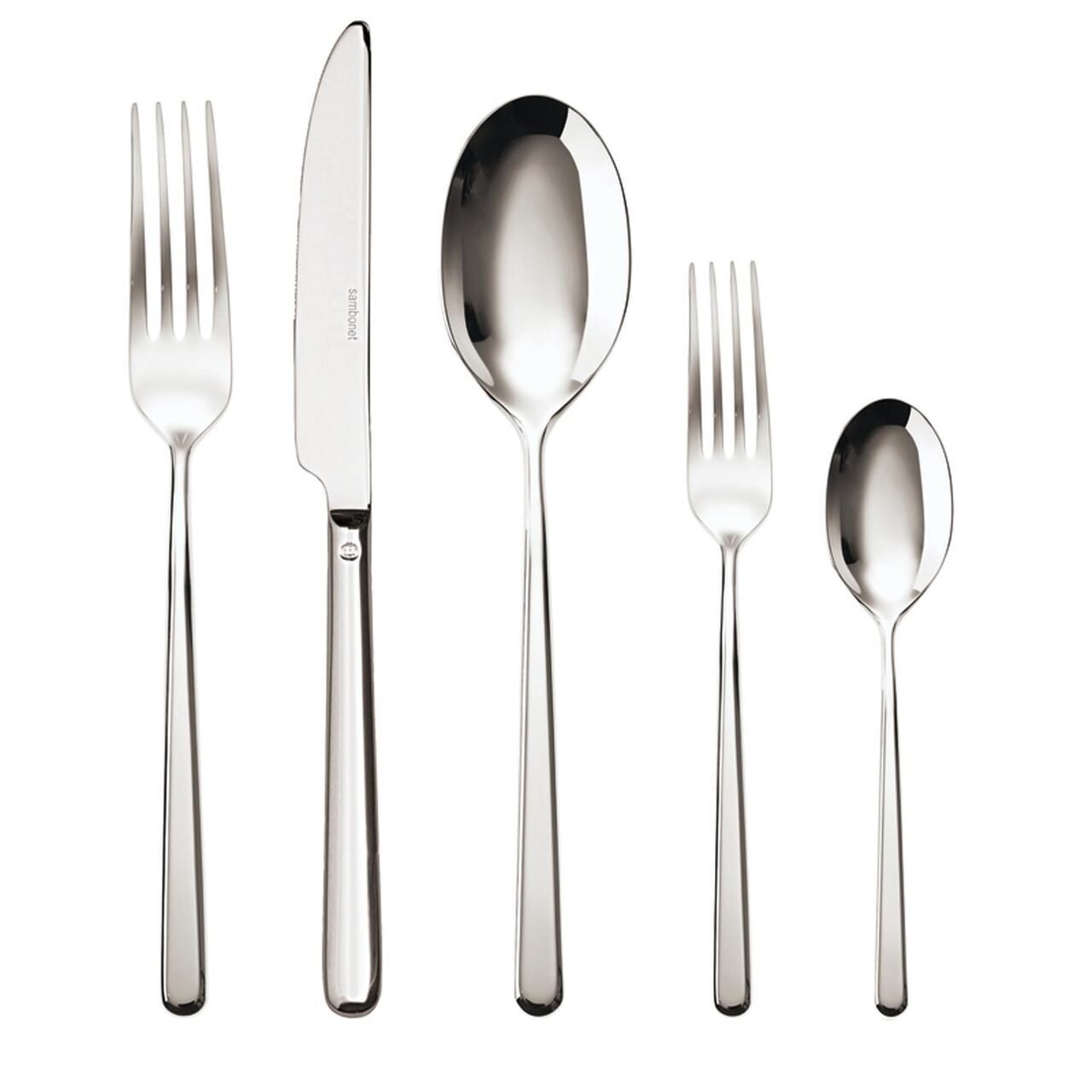 Sambonet Linear 5 Piece Place Setting Solid Handle 52713-93, MPN: 52713-93,