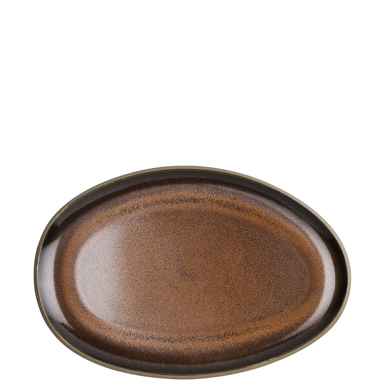 Rosenthal Junto Bronze Stoneware Platter Oval 11 Inch