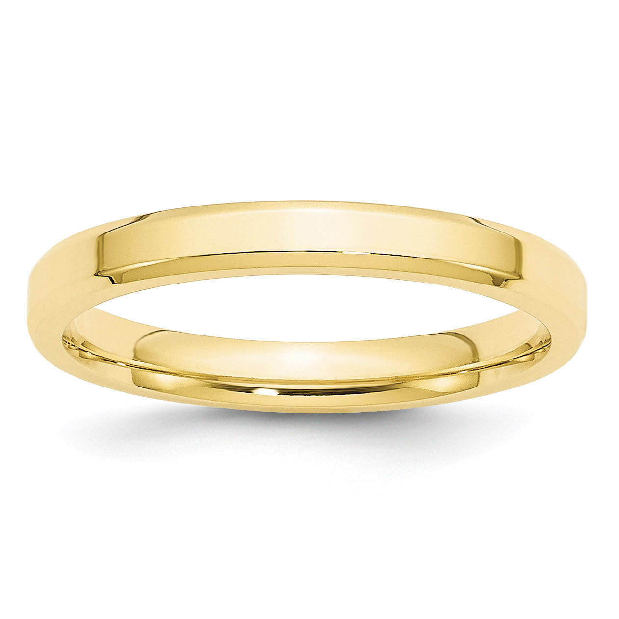 3mm Bevel Edge Comfort Fit Band 10k Yellow Gold 1BEC030 Engravable, MPN: 1BEC030, 886774439853
