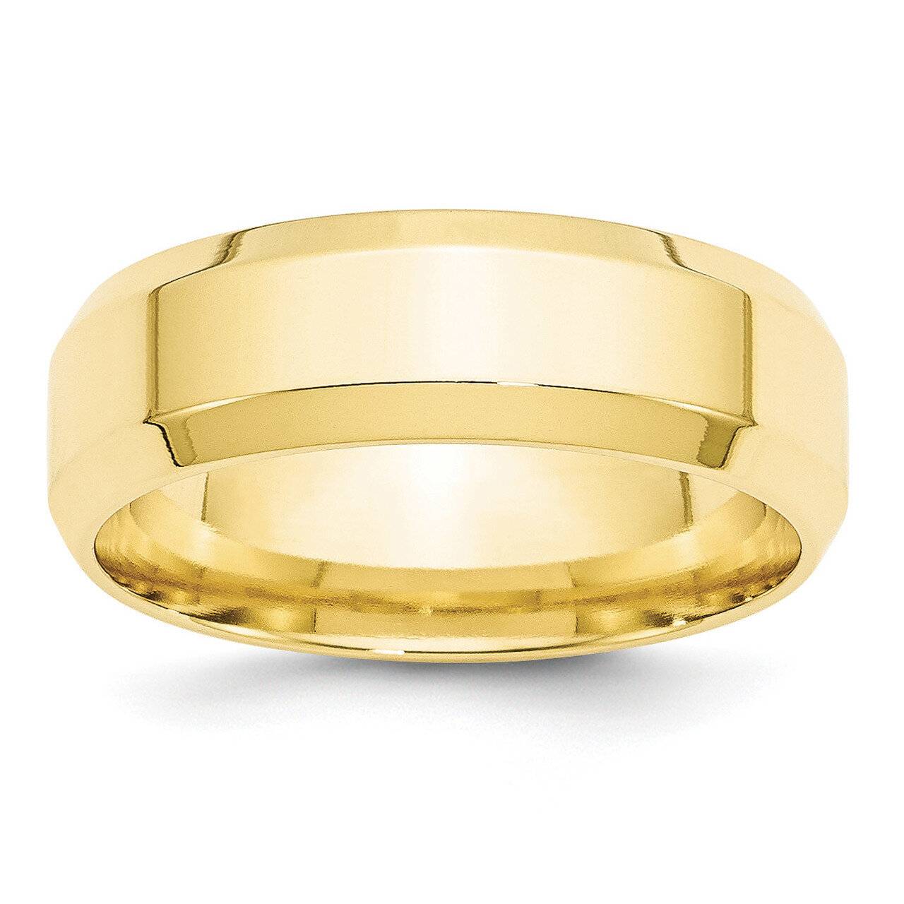 7mm Bevel Edge Comfort Fit Band 10k Yellow Gold 1BEC070 Engravable, MPN: 1BEC070, 886774440699