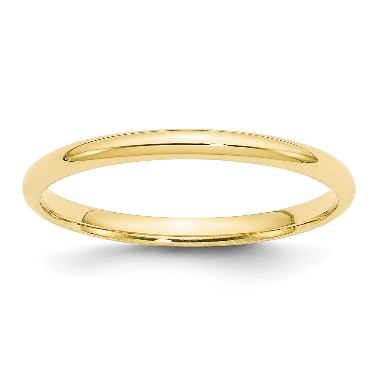 2mm Lightweight Comfort Fit Band 10k Yellow Gold 1CFL020 Engravable