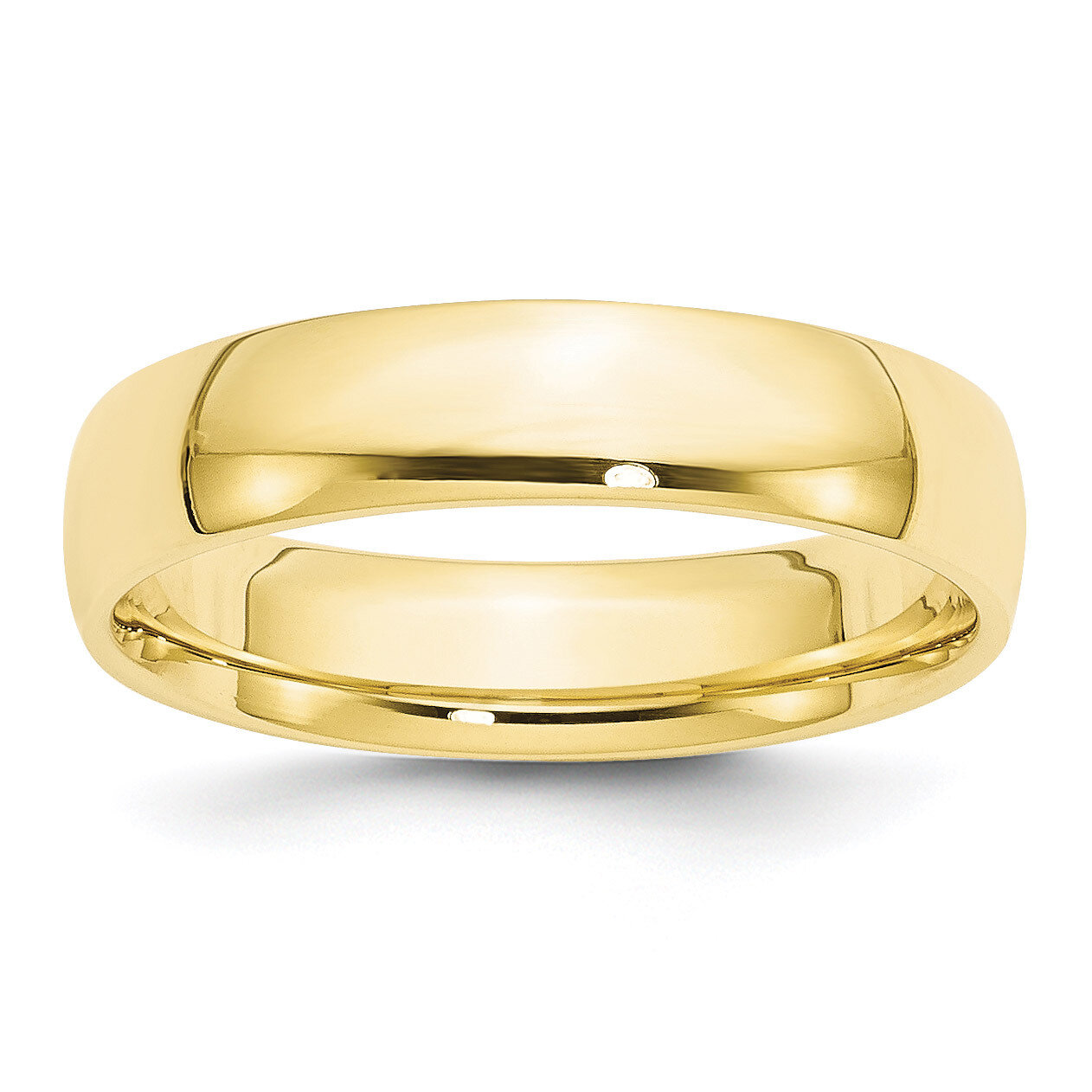 5mm Lightweight Comfort Fit Band 10k Yellow Gold 1CFL050 Engravable