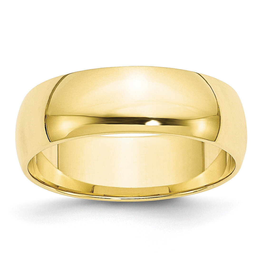 6mm Lightweight Half Round Band 10k Yellow Gold 1HRL060 Engravable, MPN: 1HRL060, 886774453255