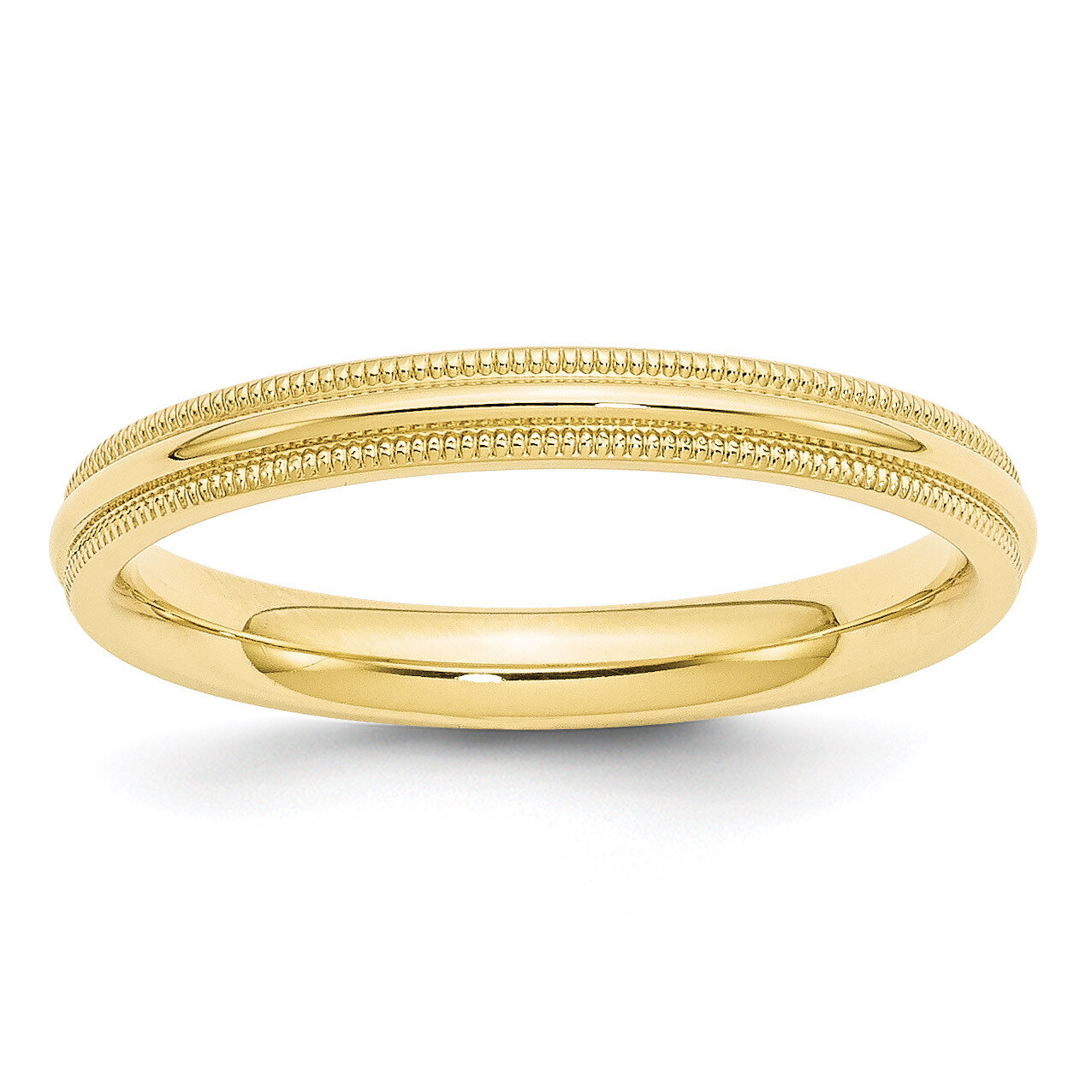 3mm Milgrain Comfort Fit Band 10k Yellow Gold 1MC030 Engravable, MPN: 1MC030, 886774454771