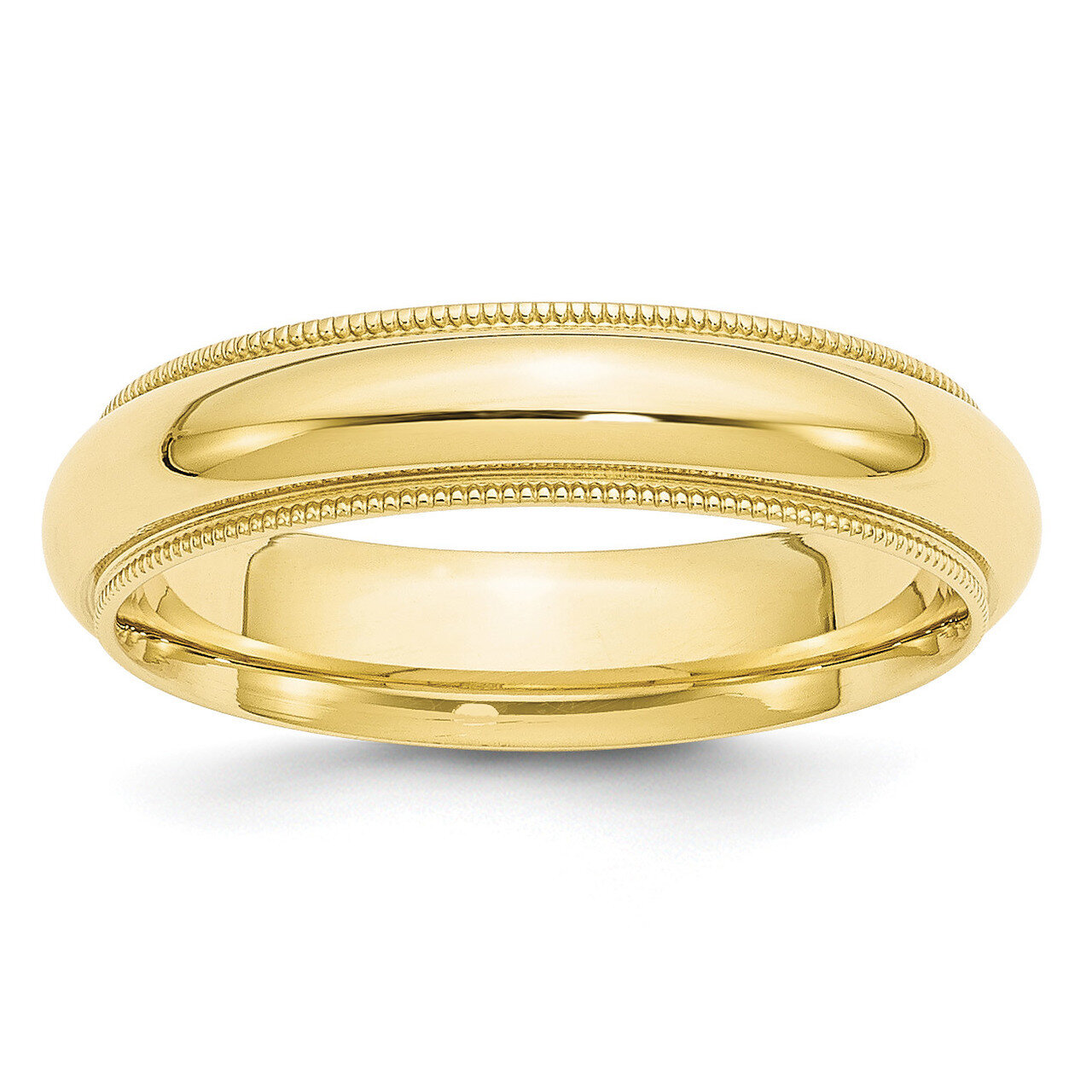 5mm Milgrain Comfort Fit Band 10k Yellow Gold 1MC050 Engravable, MPN: 1MC050, 886774455198