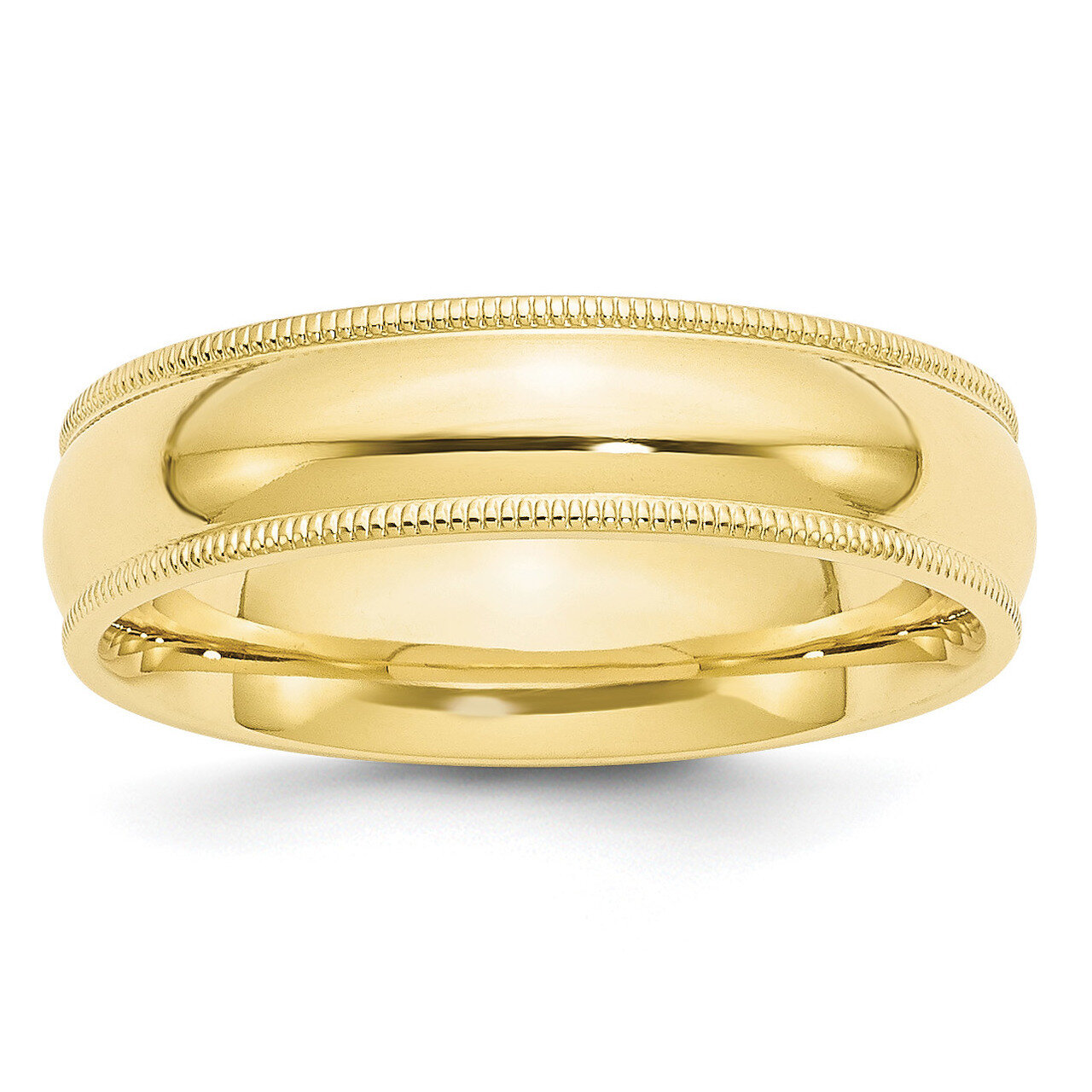 6mm Milgrain Comfort Fit Band 10k Yellow Gold 1MC060 Engravable, MPN: 1MC060, 886774455433