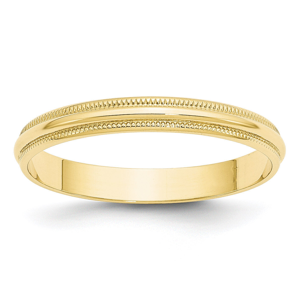 3mm Lightweight Milgrain Half Round Band 10k Yellow Gold 1ML030 Engravable, MPN: 1ML030, 8867744556…