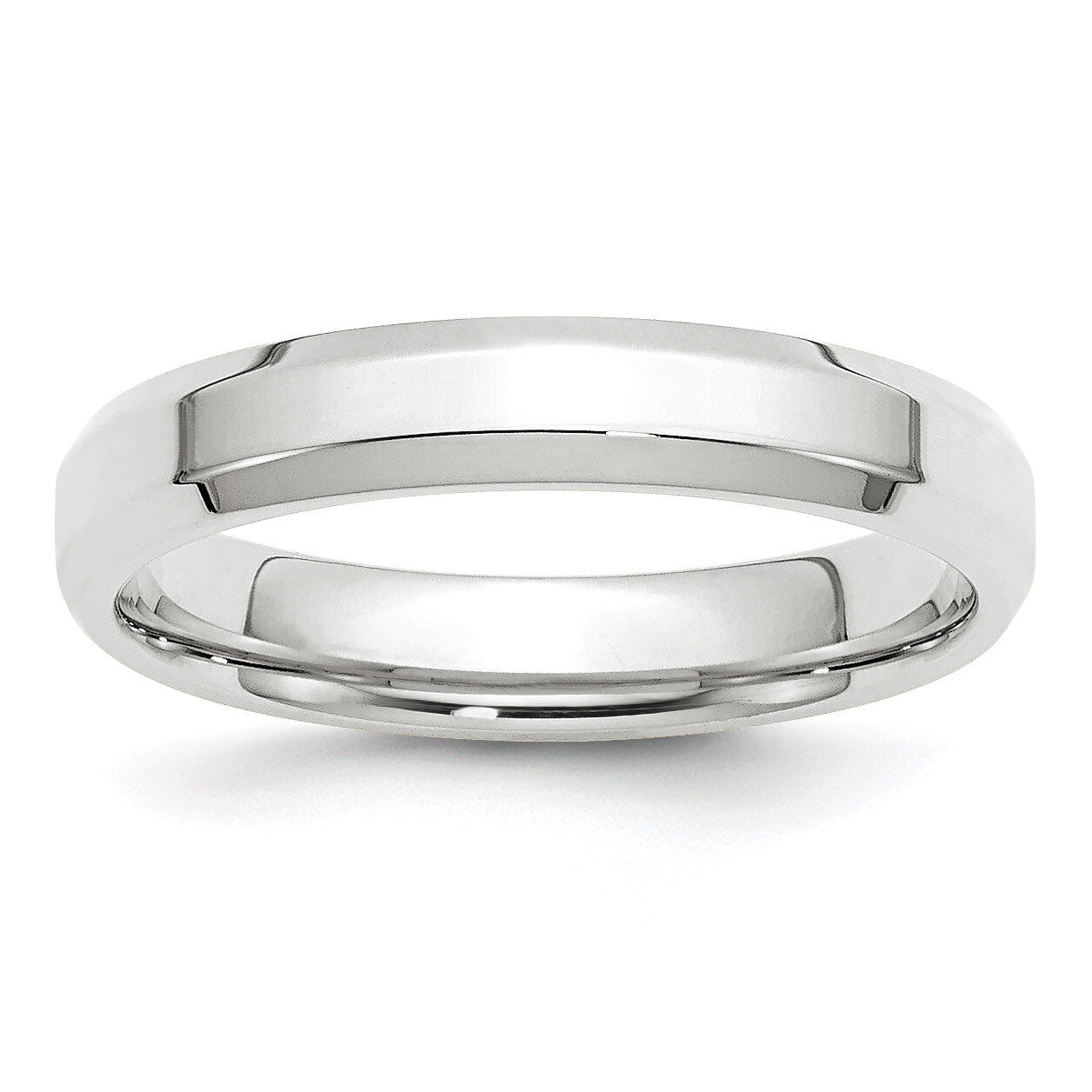 4mm Bevel Edge Comfort Fit Band 10k White Gold WBEC040 Engravable, MPN: WBEC040, 886774456683