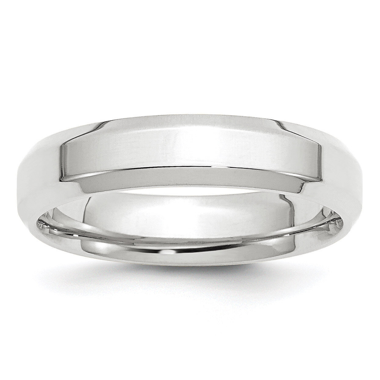 5mm Bevel Edge Comfort Fit Band 10k White Gold WBEC050 Engravable, MPN: WBEC050, 886774456881