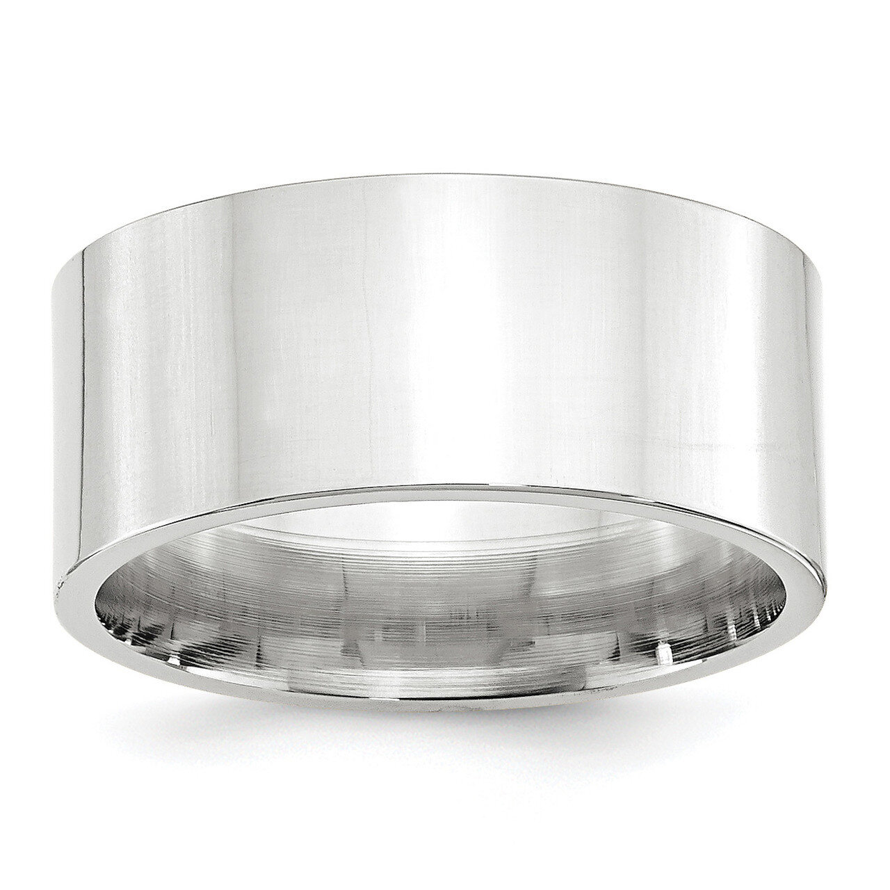 10mm Standard Flat Comfort Fit Band 10k White Gold WFLC100 Engravable, MPN: WFLC100, 886774463223