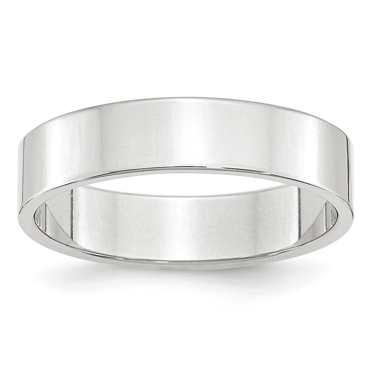 5mm Lightweight Flat Band 10k White Gold WFLL050 Engravable