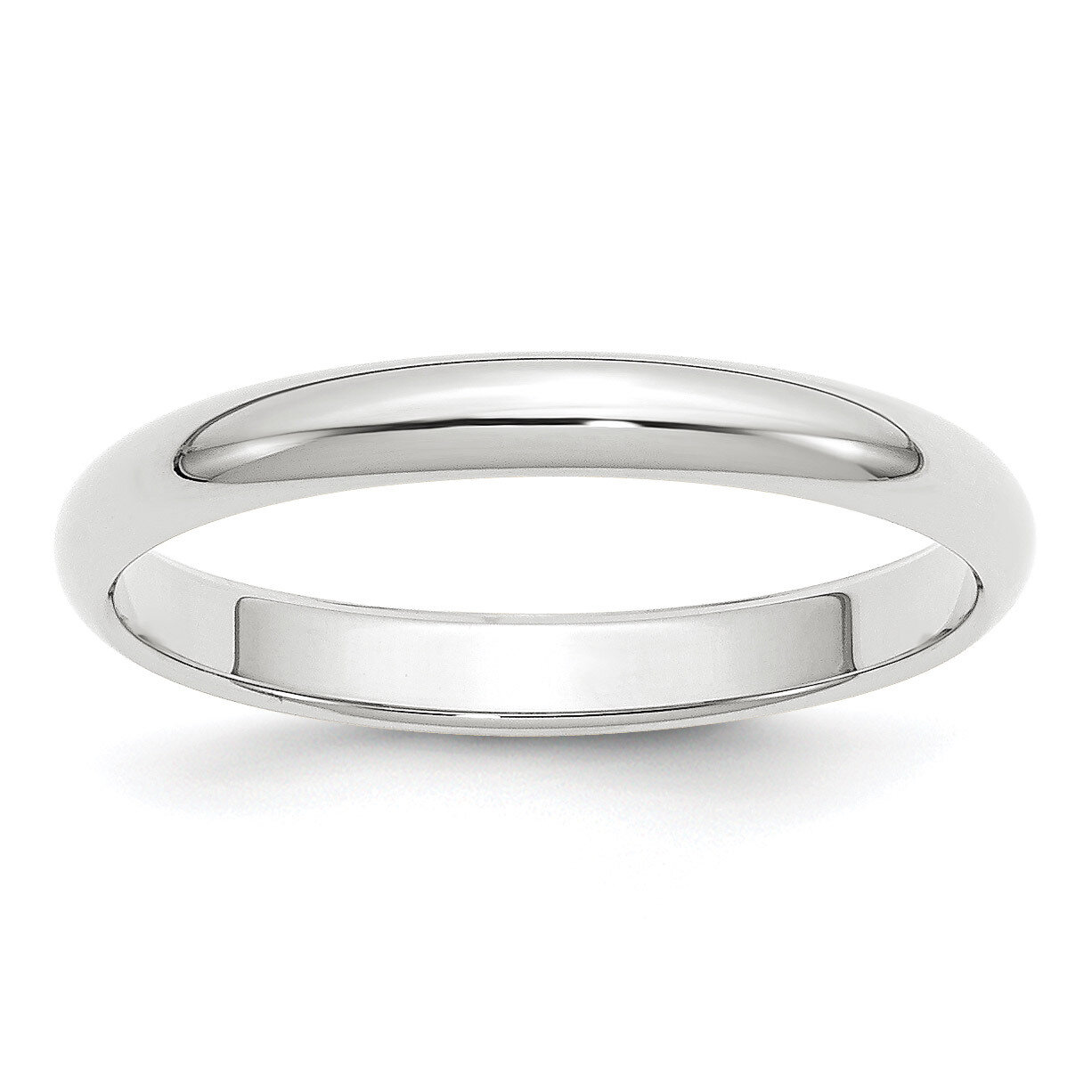 3mm Half Round Band 10k White Gold WHR030 Engravable, MPN: WHR030, 886774466217