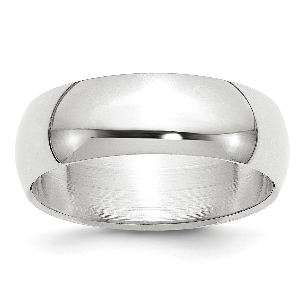 7mm Half Round Band 10k White Gold WHR070 Engravable, MPN: WHR070, 886774466675