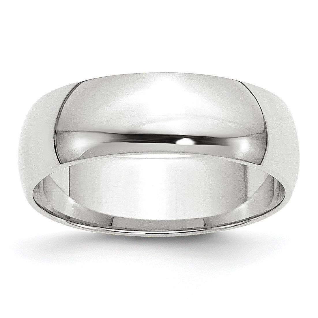 6mm Lightweight Half Round Band 10k White Gold WHRL060 Engravable, MPN: WHRL060, 886774469843