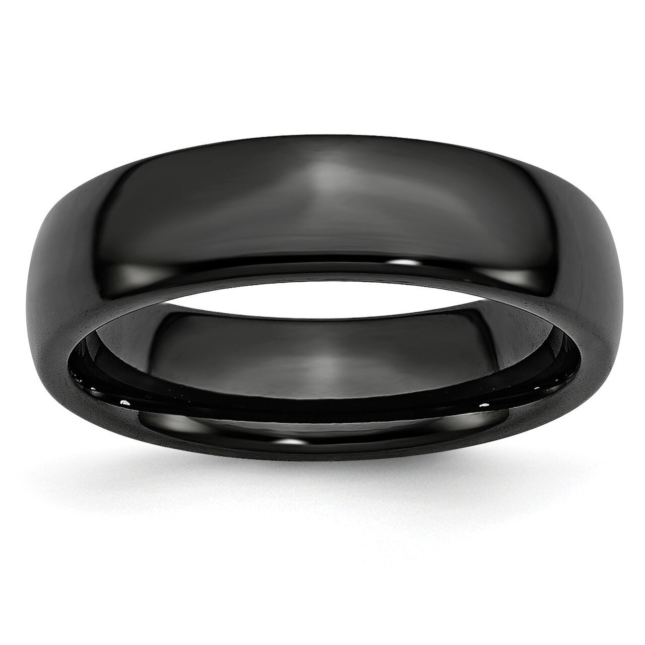 Black 6mm Polished Band Ceramic CER40 Engravable, MPN: CER40, 883957207292